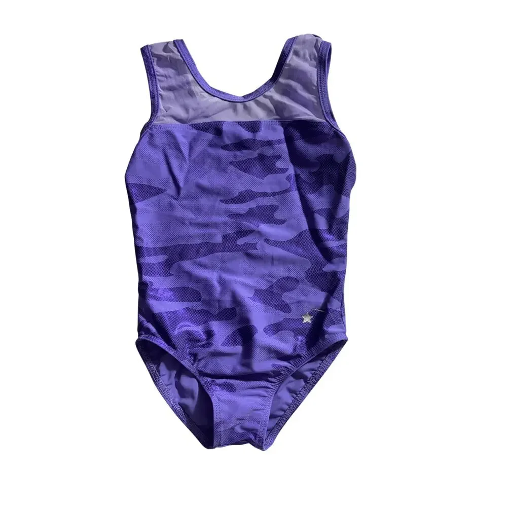 Destira Purple Camo Gymnastics Leotard Size Child Small
